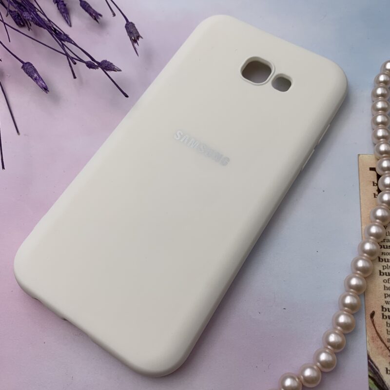قاب گوشی (Galaxy A7 2017 (A720 سامسونگ سیلیکونی های کپی طرح ساده سفید محافظ لنز دار کد 58692 - Image 2