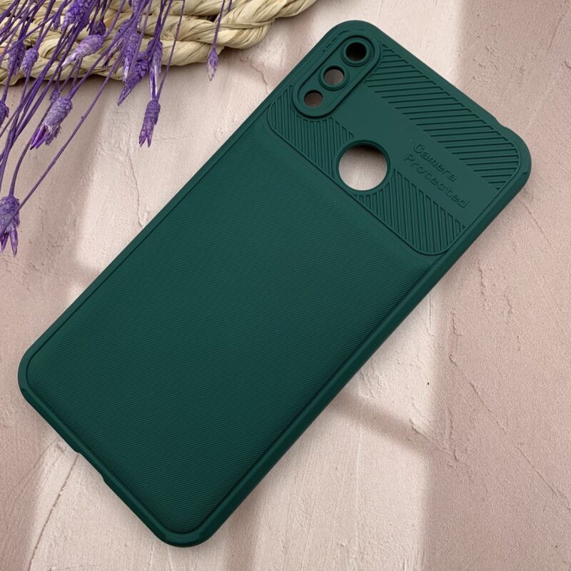 قاب گوشی Y7 2019 / Y7 Prime 2019 هوآوی سیلیکونی طرح هاشور Camera Protected محافظ لنز دار سبز کد 60622 - Image 2