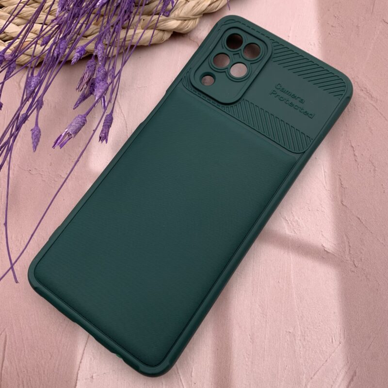 قاب گوشی Galaxy A12 / Galaxy M12 سامسونگ سیلیکونی طرح هاشور Camera Protected محافظ لنز دار سبز کد 60878 - Image 2