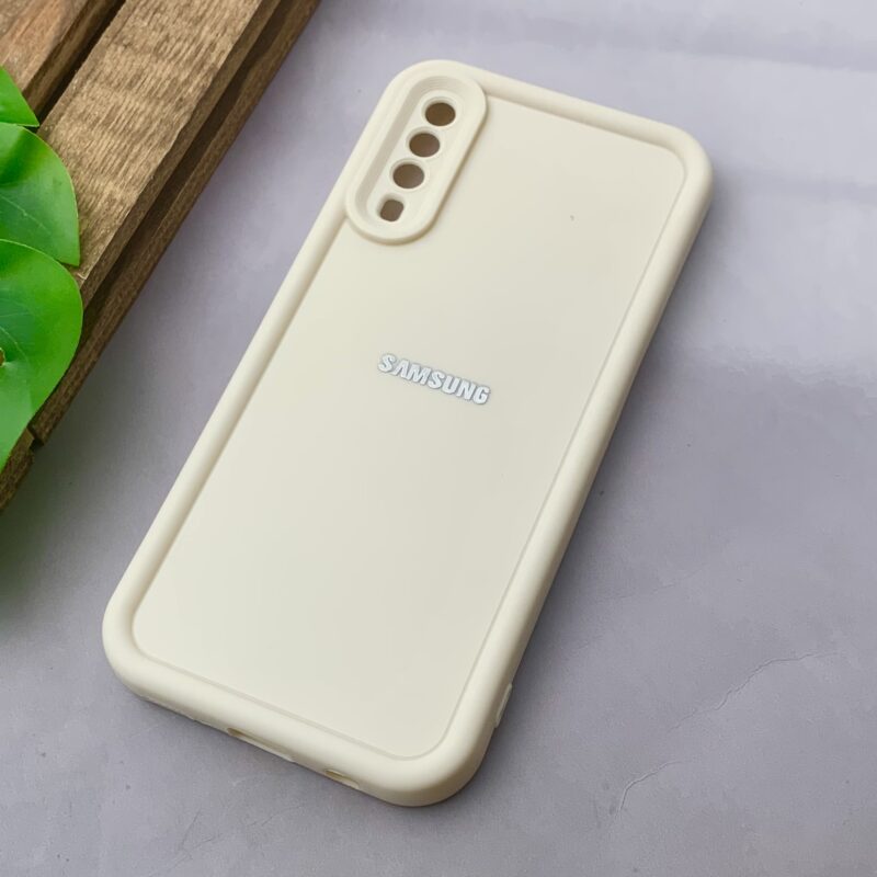 قاب گوشی Galaxy A30S / Galaxy A50S / Galaxy A50 سامسونگ سیلیکونی اورجینال Solid Case لوگو برجسته ضد ضربه محافظ لنز دار کرم کد 64669 - Image 2