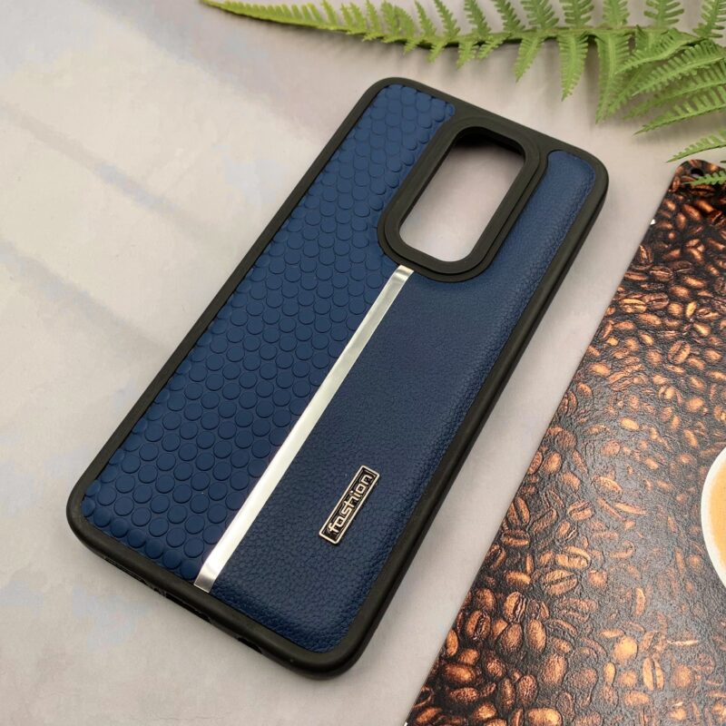 قاب گوشی Redmi Note 8 Pro شیائومی Fashion چرمی اورجینال دور سیلیکونی اسپرت سرمه ای کد 76906 - Image 2