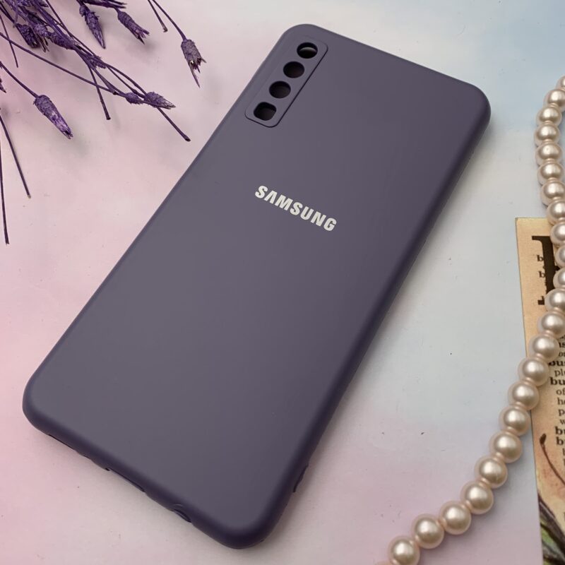 قاب گوشی (Galaxy A7 2018 (A750 سامسونگ سیلیکونی های کپی طرح ساده بنفش محافظ لنز دار کد 78247 - Image 2
