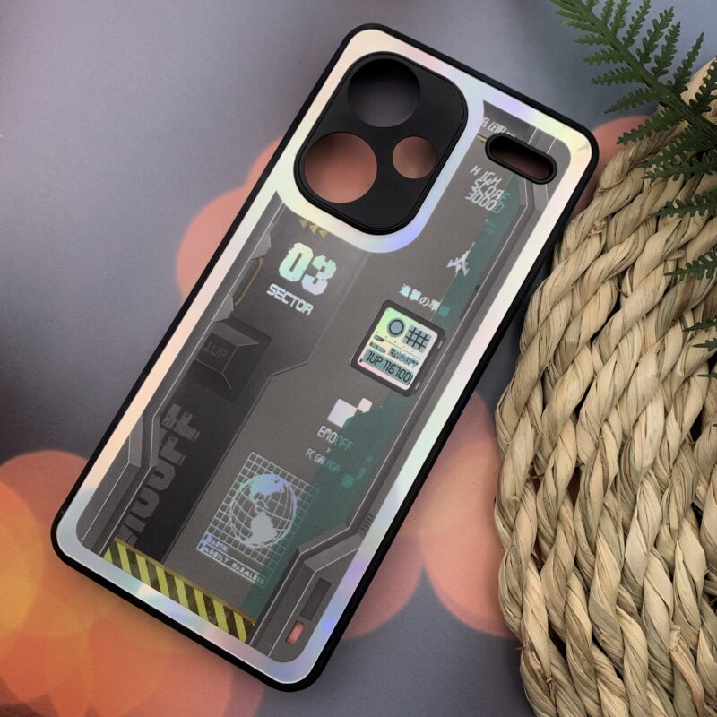 قاب گوشی Redmi Note 13 Pro Plus شیائومی هولوگرامی PVD دور سیلیکونی محافظ لنز دار طرح فانتزی کد 91858 - Image 2