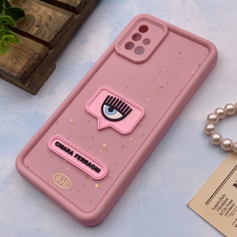 قاب گوشی Galaxy A51 سامسونگ GJD اورجینال Solid Case سیلیکونی عروسکی برجسته محافظ لنز دار طرح کیارا صورتی کد 91904 - Image 2