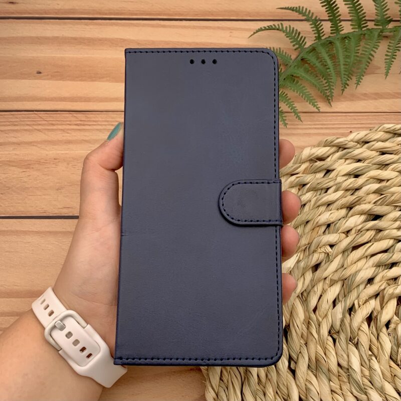 کیف گوشی Redmi A3 / Redmi A3x شیائومی چرم مگنتی جاکارتی بند آویز دار محافظ لنز دار سرمه ای کد 93145 - Image 3