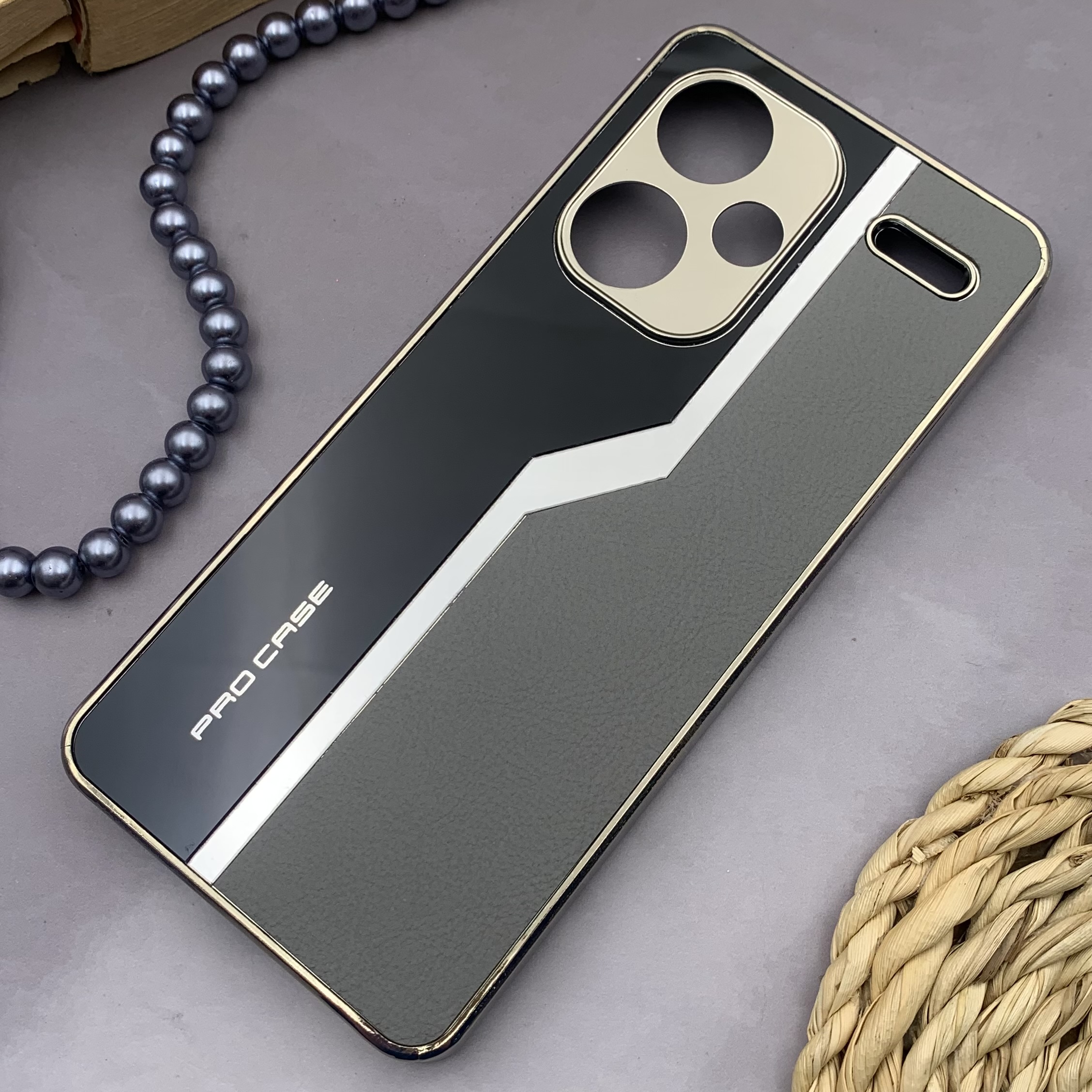 قاب گوشی Redmi Note 13 Pro Plus شیائومی Pro Case اورجینال آینه ای دو رنگ PVD محافظ لنز دار تیتانیوم کد 93924 - Image 2
