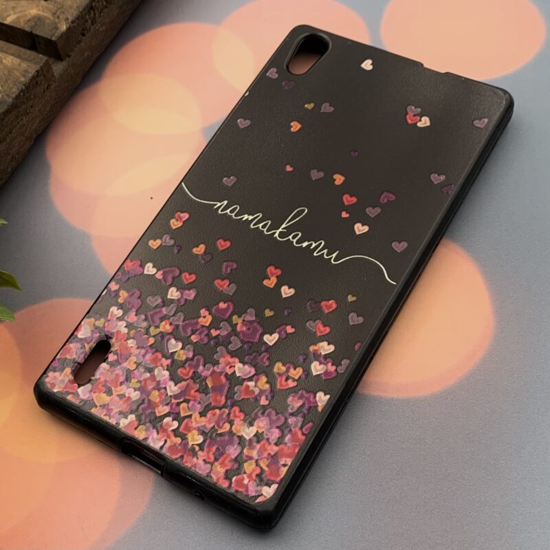 قاب گوشی Huawei P7 هوآوی ژله ای محافظ لنز دار طرح برجسته فانتزی قلبی کد 97073 - Image 2
