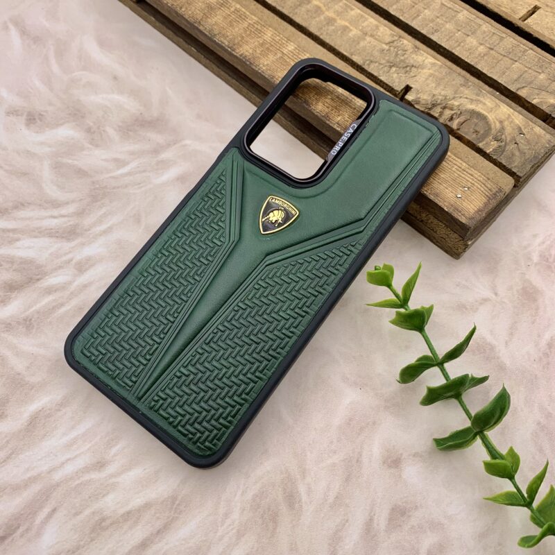 قاب گوشی Redmi Note 12 4G شیائومی چرم برجسته Case Pro اورجینال لامبورگینی لاکچری سبز کد 98580 - Image 2