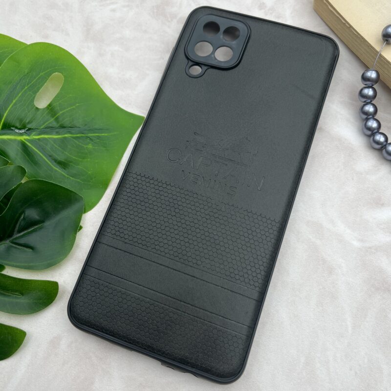 قاب گوشی Galaxy A12 / Galaxy M12 سامسونگ چرمی دور سیلیکونی طرح CAPTAIN محافظ لنز دار مشکی کد 14439 - Image 2