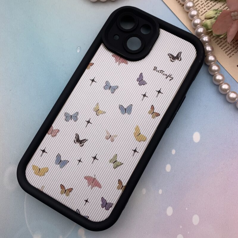 قاب گوشی iPhone 13 آیفون Solid Case سیلیکونی کبریتی ضدضربه محافظ لنزدار طرح پروانه کد 17898 - Image 2