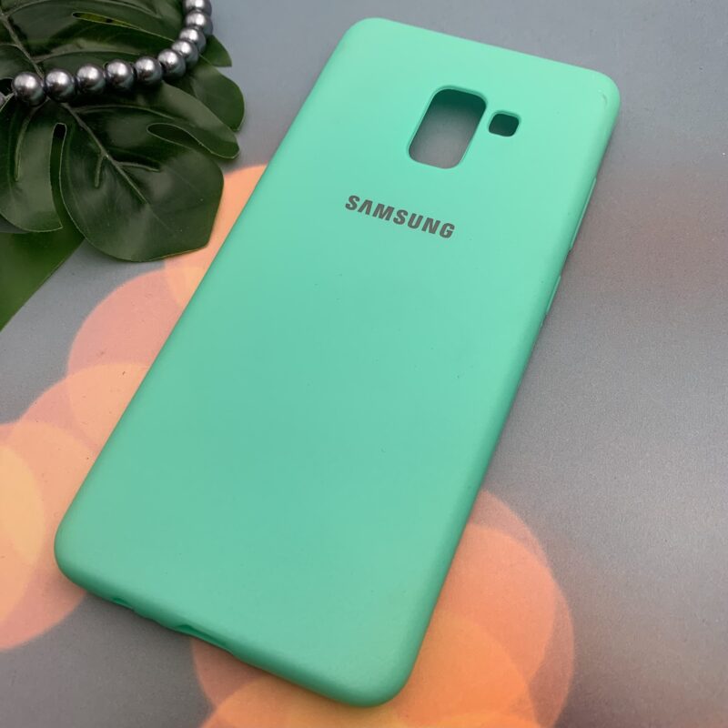قاب گوشی Galaxy A8 Plus سامسونگ ژله ای Rock طرح ساده رنگ سبز روشن کد 19917 - Image 2