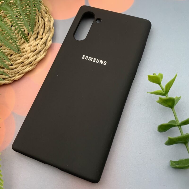 قاب گوشی Galaxy Note 10 سامسونگ سیلیکونی پاک کنی اورجینال داخل پارچه ای رنگ مشکی کد 27358 - Image 2