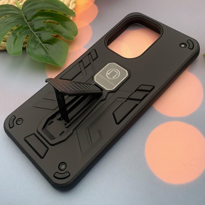 قاب گوشی Redmi 13C / Poco C65 شیائومی بتمن ضد ضربه لیزری استند شو مشکی کد 27844 - Image 2