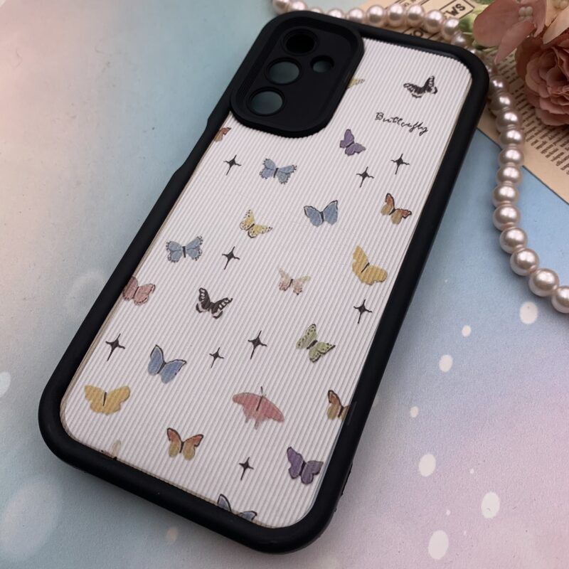 قاب گوشی Galaxy A14 سامسونگ Solid Case سیلیکونی کبریتی ضدضربه محافظ لنزدار طرح پروانه کد 32012 - Image 2