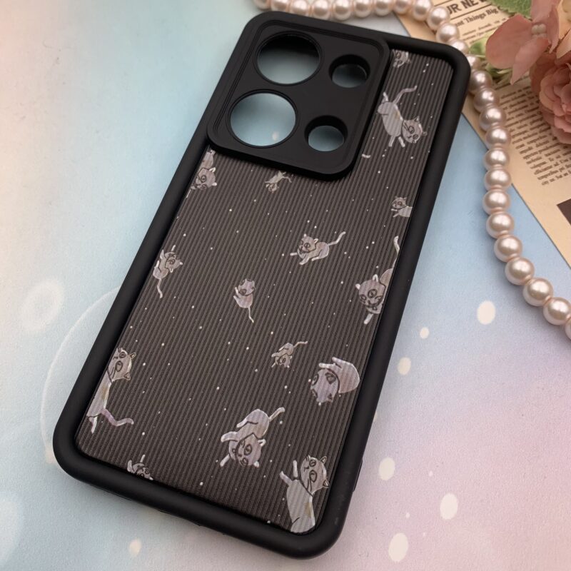 قاب گوشی Redmi Note 13 Pro 4G / Poco M6 Pro 4G شیائومی Solid Case سیلیکونی کبریتی ضدضربه محافظ لنزدار طرح گربه بازیگوش کد 34096 - Image 2