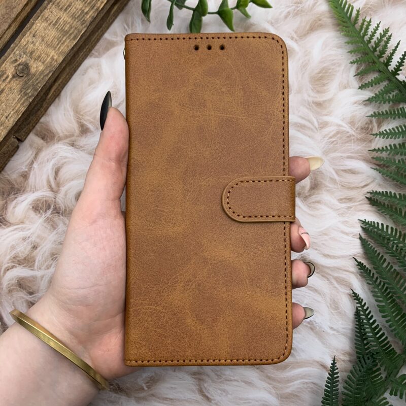 کیف گوشی Redmi Note 12S شیائومی چرم مگنتی جاکارتی بند آویز دار محافظ لنز دار عسلی کد 34109 - Image 3