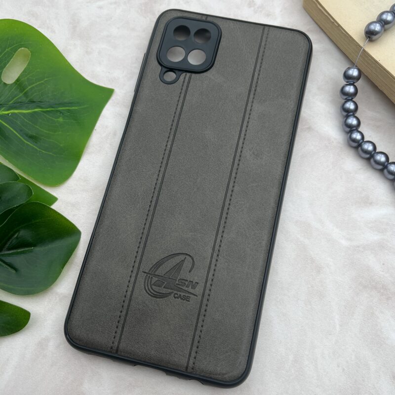 قاب گوشی Galaxy A12 / Galaxy M12 سامسونگ چرمی دور سیلیکونی طرح ASN Case محافظ لنز دار نوک مدادی کد 39931 - Image 2