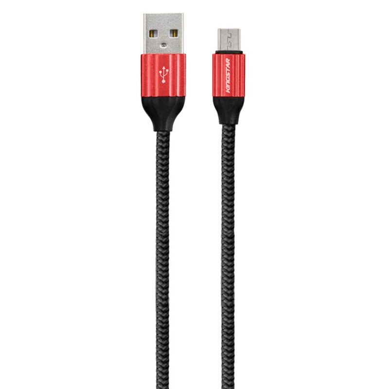 کابل شارژ فست اندروید Micro کینگ استار KingStar اورجینال مدل K21-A کنفی 1 متر مشکی کد 48050 - Image 2