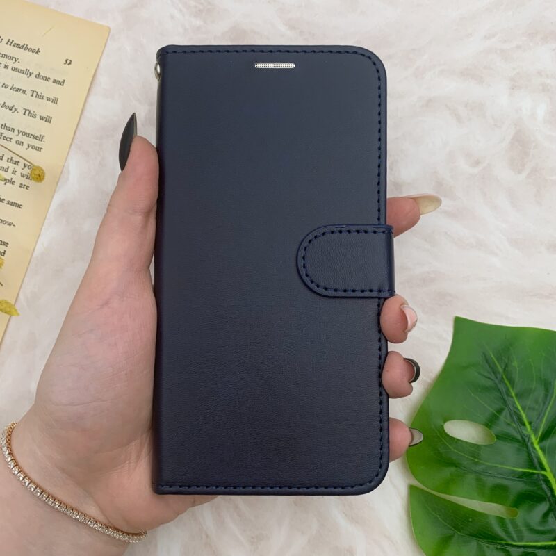 کیف گوشی Galaxy S8 سامسونگ چرم مگنتی جاکارتی بند آویز دار محافظ لنز دار سرمه ای کد 48588 - Image 3