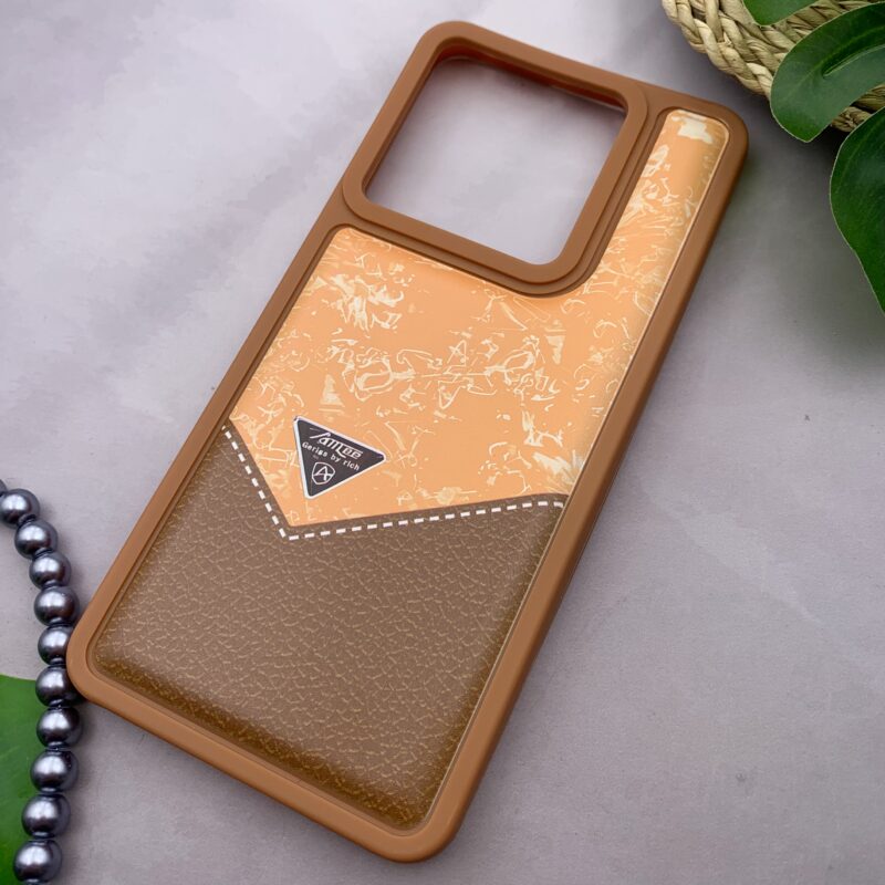قاب گوشی Redmi Note 13 Pro 5G / Poco X6 شیائومی سیلیکونی طرح ابر و بادی چرم عسلی کد 49737 - Image 2