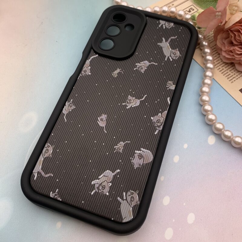 قاب گوشی Galaxy A14 سامسونگ Solid Case سیلیکونی کبریتی ضدضربه محافظ لنزدار طرح گربه بازیگوش کد 56162 - Image 2