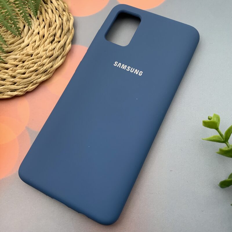قاب گوشی Galaxy A51 سامسونگ سیلیکونی پاک کنی اورجینال داخل پارچه ای رنگ آبی تیره کد 56430 - Image 2