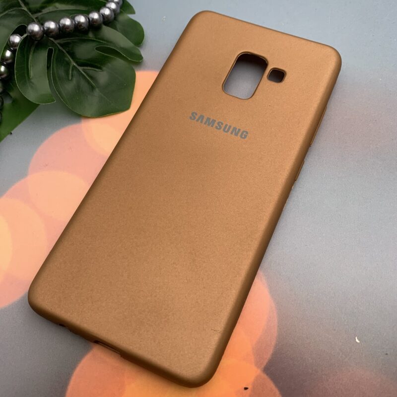 قاب گوشی Galaxy A8 Plus سامسونگ ژله ای Rock طرح ساده رنگ قهوه ای کد 58178 - Image 2