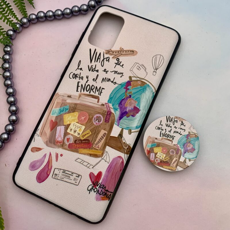 قاب گوشی Galaxy A51 سامسونگ فانتزی برجسته سوزنی طرح سفر پاپ سوکت دار کد 58744 - Image 2