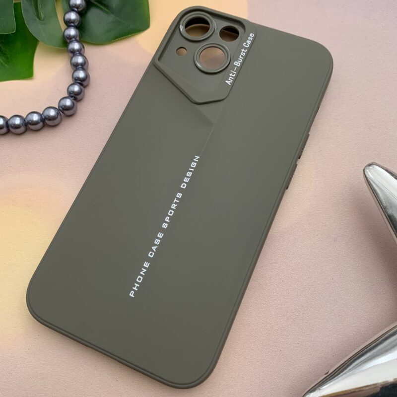 قاب گوشی iPhone 13 آیفون Sports Design Anti Burst Case سیلیکونی محافظ لنز دار تیتانیوم کد 61195 - Image 2