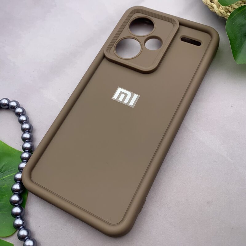 قاب گوشی Redmi Note 13 Pro Plus شیائومی سیلیکونی اورجینال Solid Case لوگو برجسته ضد ضربه محافظ لنز دار قهوه ای کد 61259 - Image 2