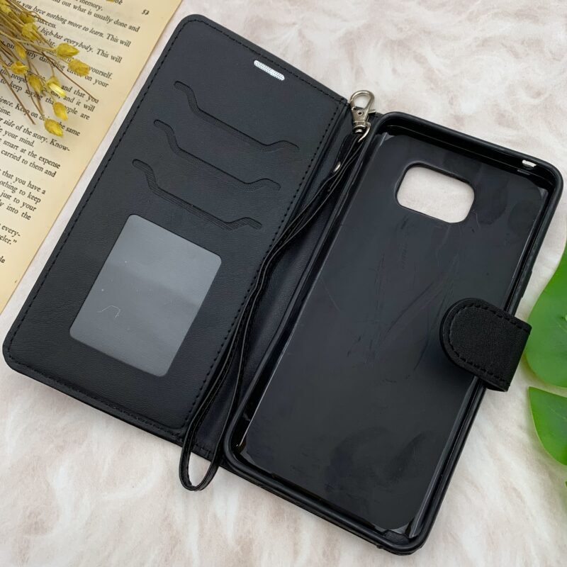 کیف گوشی Galaxy Note 5 سامسونگ چرم مگنتی جاکارتی بند آویز دار محافظ لنز دار مشکی کد 62159 - Image 2