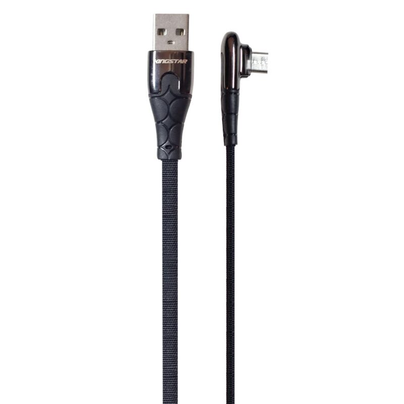 کابل شارژ فست اندروید Micro کینگ استار KingStar اورجینال مدل K46-A کنفی 1 متر مشکی کد 65247 - Image 2