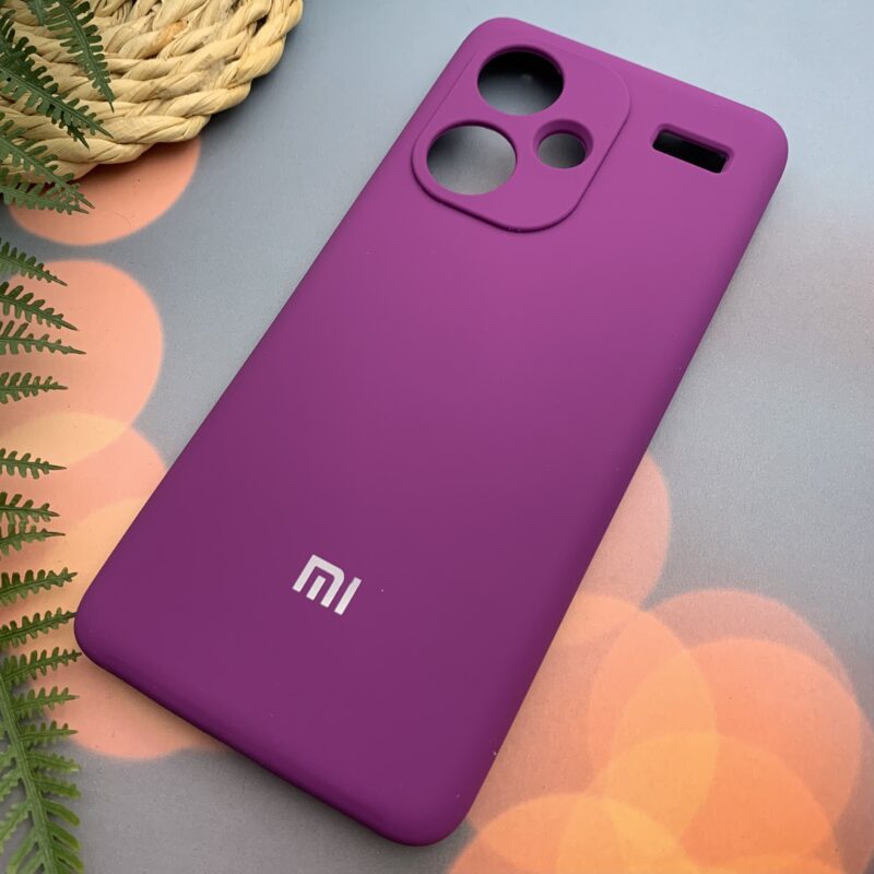قاب گوشی Redmi Note 13 Pro Plus شیائومی سیلیکونی پاک کنی اورجینال داخل پارچه ای رنگ بنفش کد 69579 - Image 2