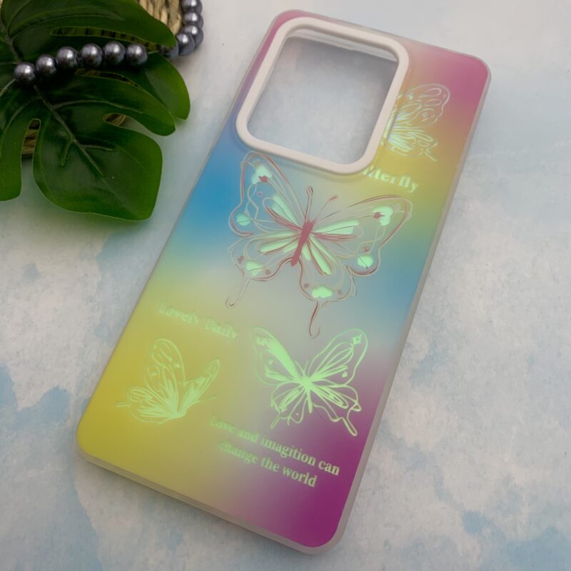 قاب گوشی Redmi Note 13 Pro 4G / Poco M6 Pro 4G شیائومی دور سیلیکونی هولوگرامی طرح Butterfly پروانه فانتزی کد 72010 - Image 2