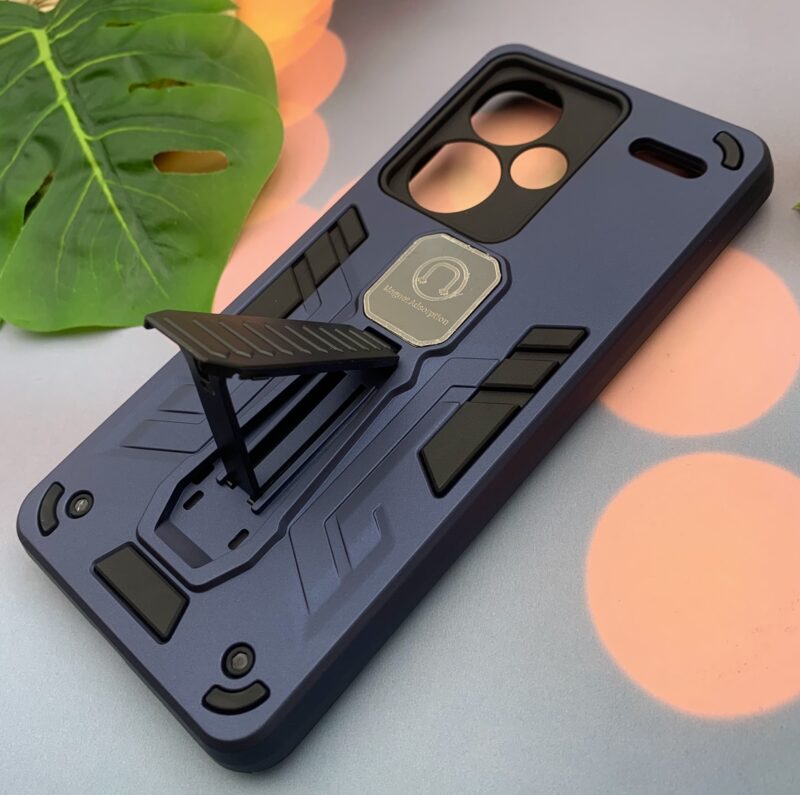 قاب گوشی Redmi Note 13 Pro Plus شیائومی بتمن ضد ضربه لیزری استند شو محافظ لنز دار سرمه ای کد 76577 - Image 2