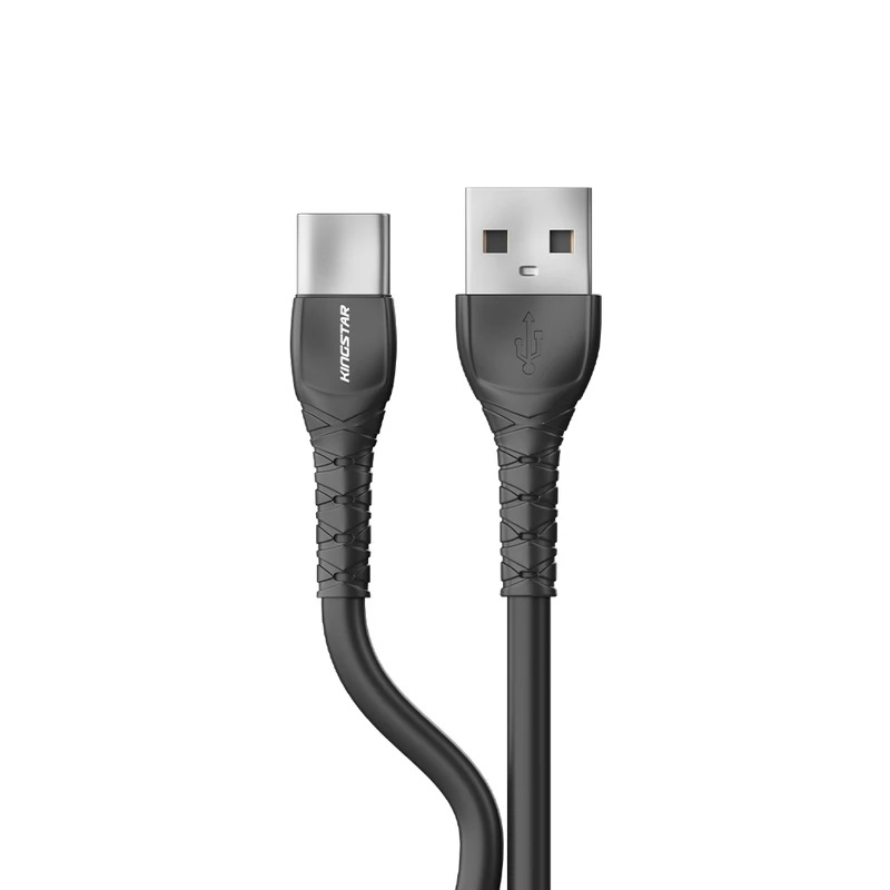 کابل شارژ اندروید Type C پاوربانک کینگ استار KingStar اورجینال مدل K520C - 25 cm مشکی کد 80191 - Image 2
