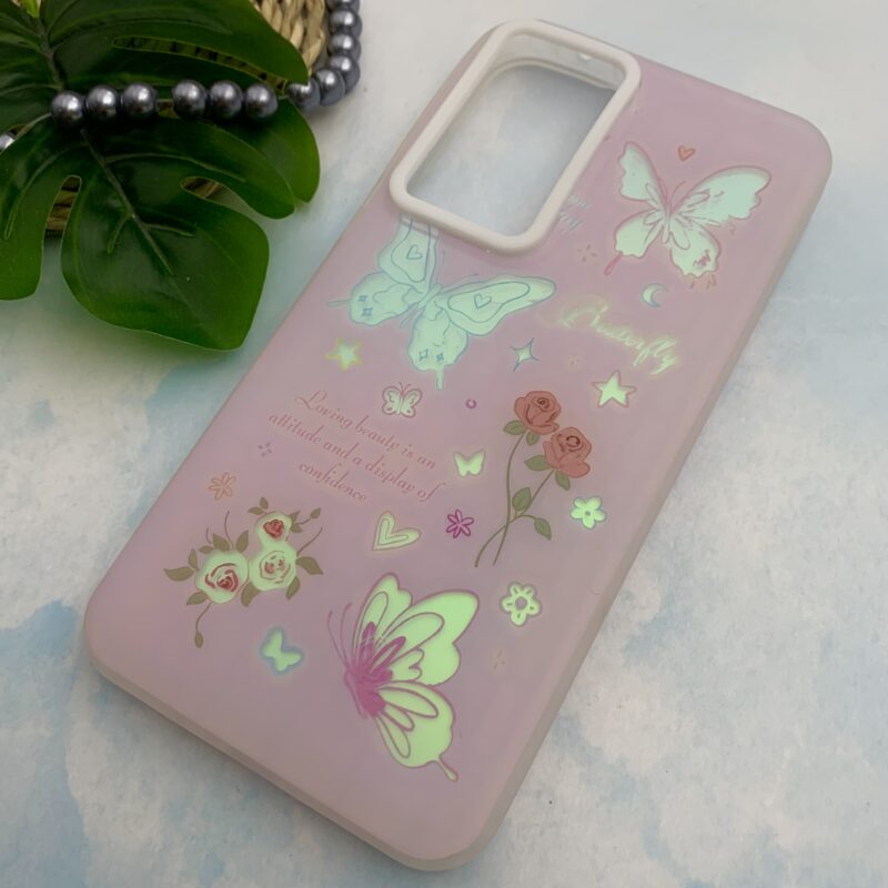 قاب گوشی Galaxy A35 سامسونگ دور سیلیکونی هولوگرامی طرح Butterfly پروانه فانتزی کد 80362 - Image 2