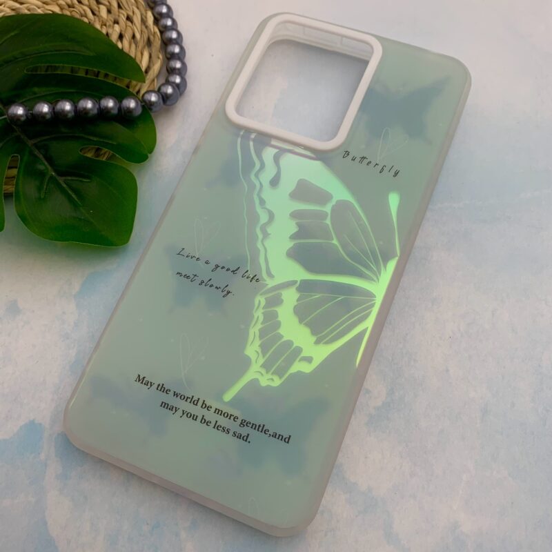 قاب گوشی Redmi 13C / Poco C65 شیائومی دور سیلیکونی هولوگرامی طرح Butterfly پروانه فانتزی کد 80734 - Image 2