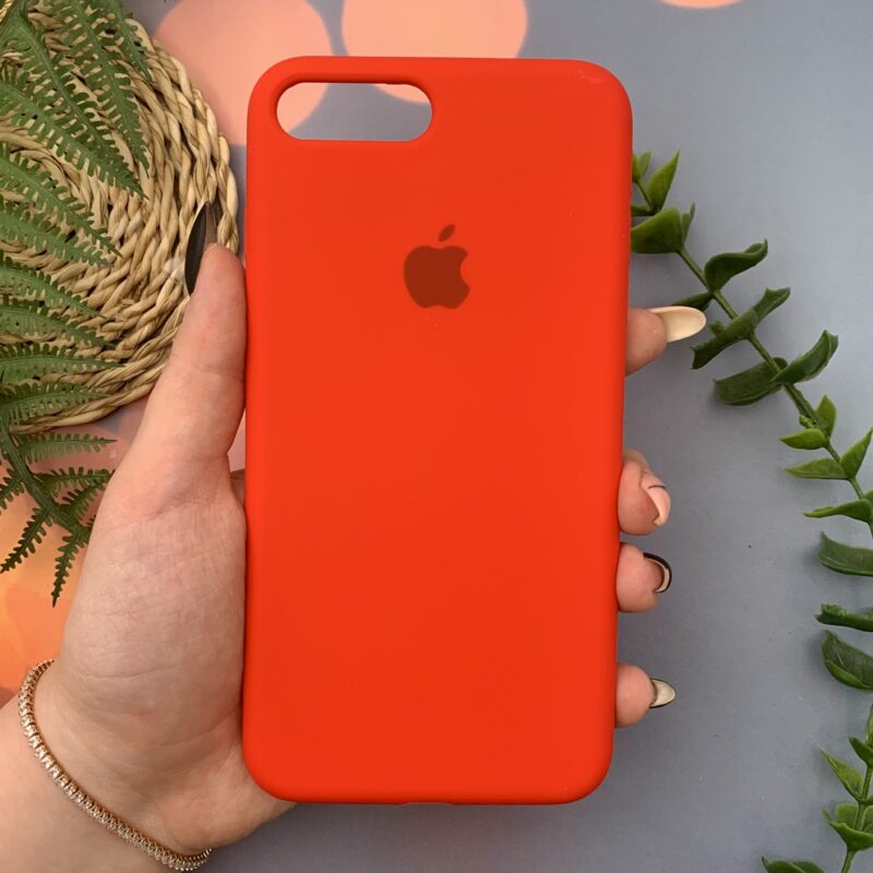 قاب گوشی iPhone 7 Plus / iPhone 8 Plus آیفون سیلیکونی پاک کنی اورجینال داخل پارچه ای رنگ قرمز کد 82591