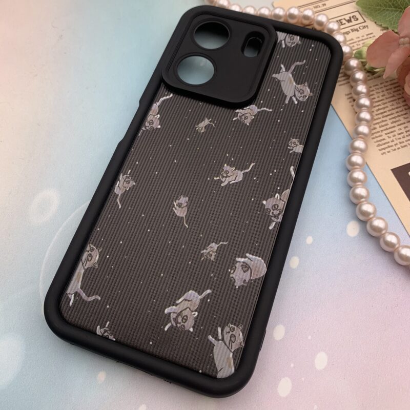 قاب گوشی Redmi 13C / Poco C65 شیائومی Solid Case سیلیکونی کبریتی ضدضربه محافظ لنزدار طرح گربه بازیگوش کد 85774 - Image 2