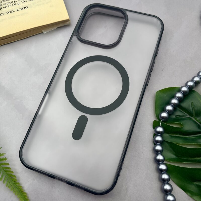 قاب گوشی iPhone 16 Pro Max آیفون Magnetic اورجینال مگ سیف Magsafe مات دور سیلیکونی مشکی کد 87531 - Image 2