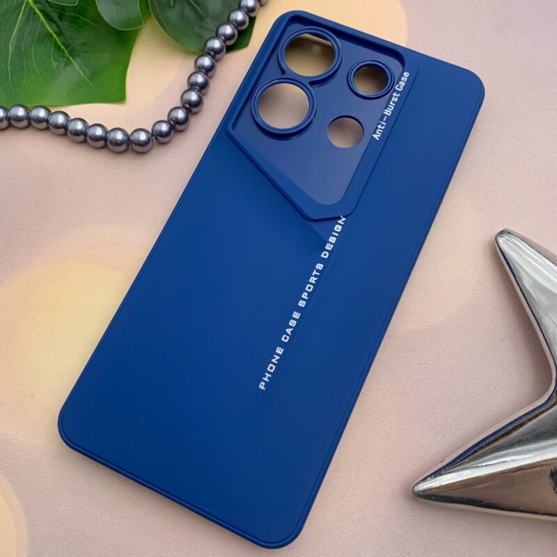قاب گوشی Redmi Note 13 Pro 5G / Poco X6 شیائومی Sports Design Anti Burst Case سیلیکونی محافظ لنز دار آبی کد 97667 - Image 2