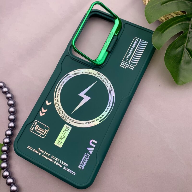 قاب گوشی Galaxy A35 / Galaxy A55 سامسونگ سیلیکونی Case Pro طرح مگ سیف Magsafe استندشو سبز کد 97695 - Image 2