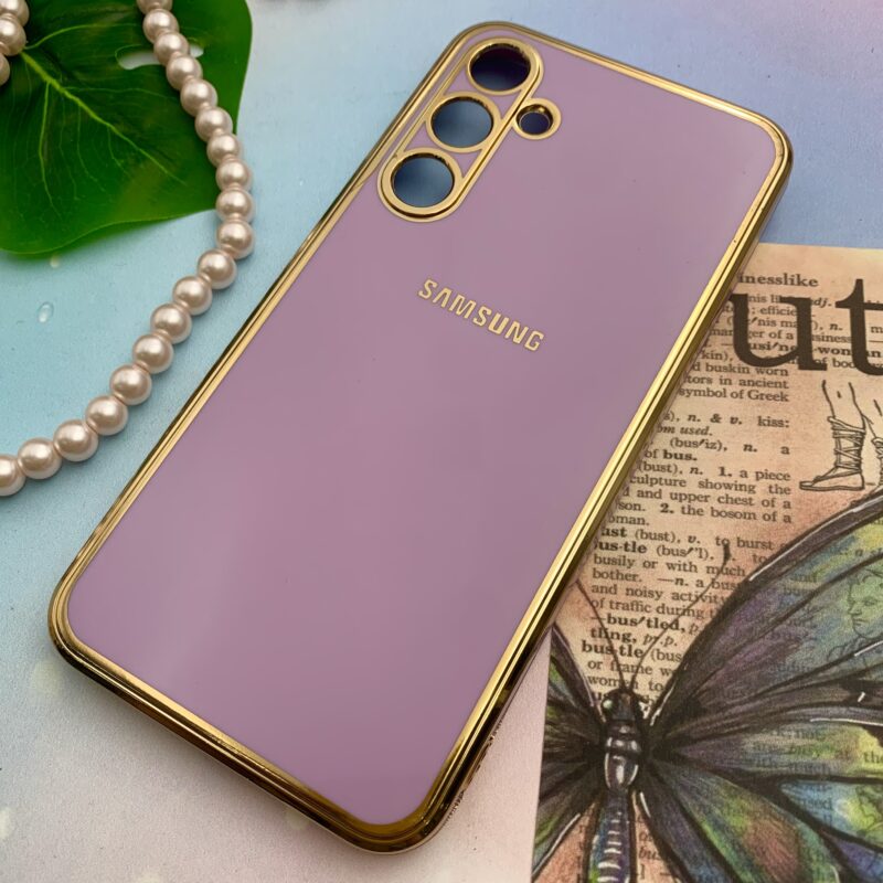 قاب گوشی Galaxy A35 سامسونگ ژله ای مای کیس طرح Gold Line دور طلایی محافظ لنز دار یاسی کد 98933 - Image 2