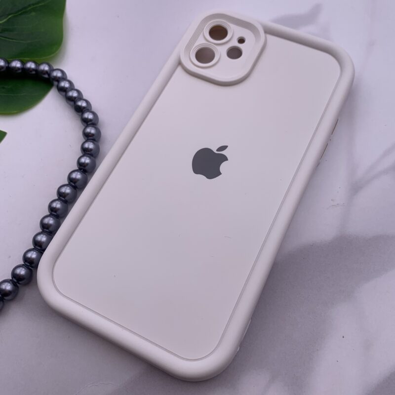 قاب گوشی iPhone 11 آیفون سیلیکونی اورجینال Solid Case لوگو دار ضد ضربه محافظ لنز دار سفید کد 13447 - Image 2