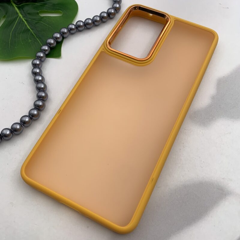 قاب گوشی Galaxy A73 سامسونگ پشت مات دور سیلیکونی لنز متال آیرون نارنجی کد 16220 - Image 2