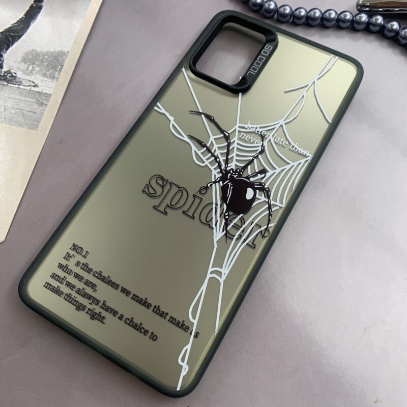 قاب گوشی Galaxy A51 سامسونگ SO COOL اورجینال دور سیلیکونی کرومی طرح Spider کد 16336 - Image 2