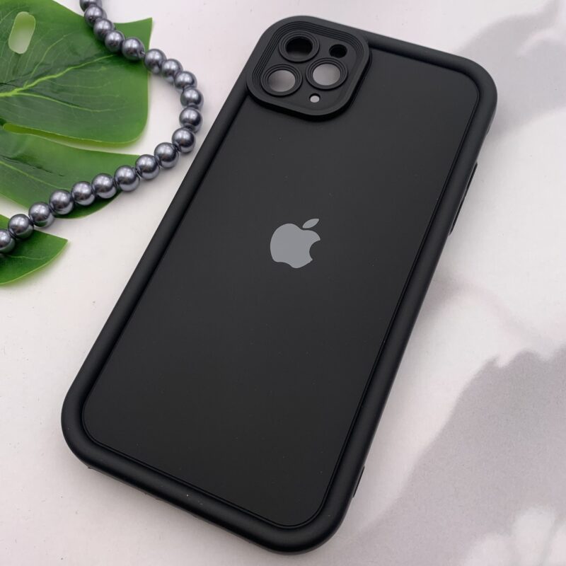 قاب گوشی iPhone 11 Pro Max آیفون سیلیکونی اورجینال Solid Case لوگو دار ضد ضربه محافظ لنز دار مشکی کد 17279 - Image 2