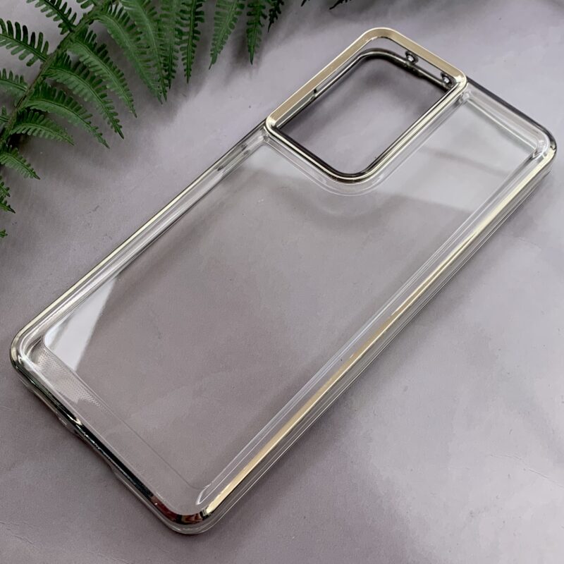 قاب گوشی Galaxy S21 Ultra سامسونگ Fashion Case اورجینال شفاف لنز متال نقره ای کد 17915 - Image 2