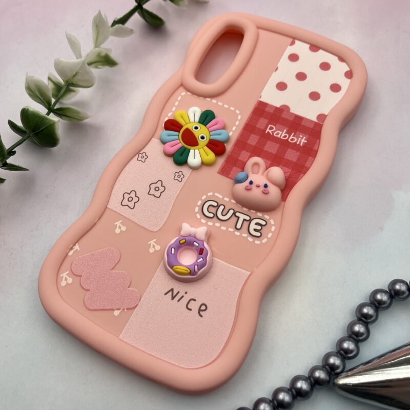 قاب گوشی Galaxy A30S / Galaxy A50S / Galaxy A50 سامسونگ سیلیکونی عروسکی برجسته سه بعدی طرح فانتزی گلبهی کد 19503 - Image 2